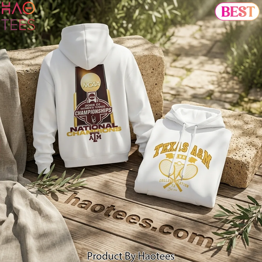 Texas A&M Aggies 2026 NCAA DI Women's Tennis National Champions Hoodie