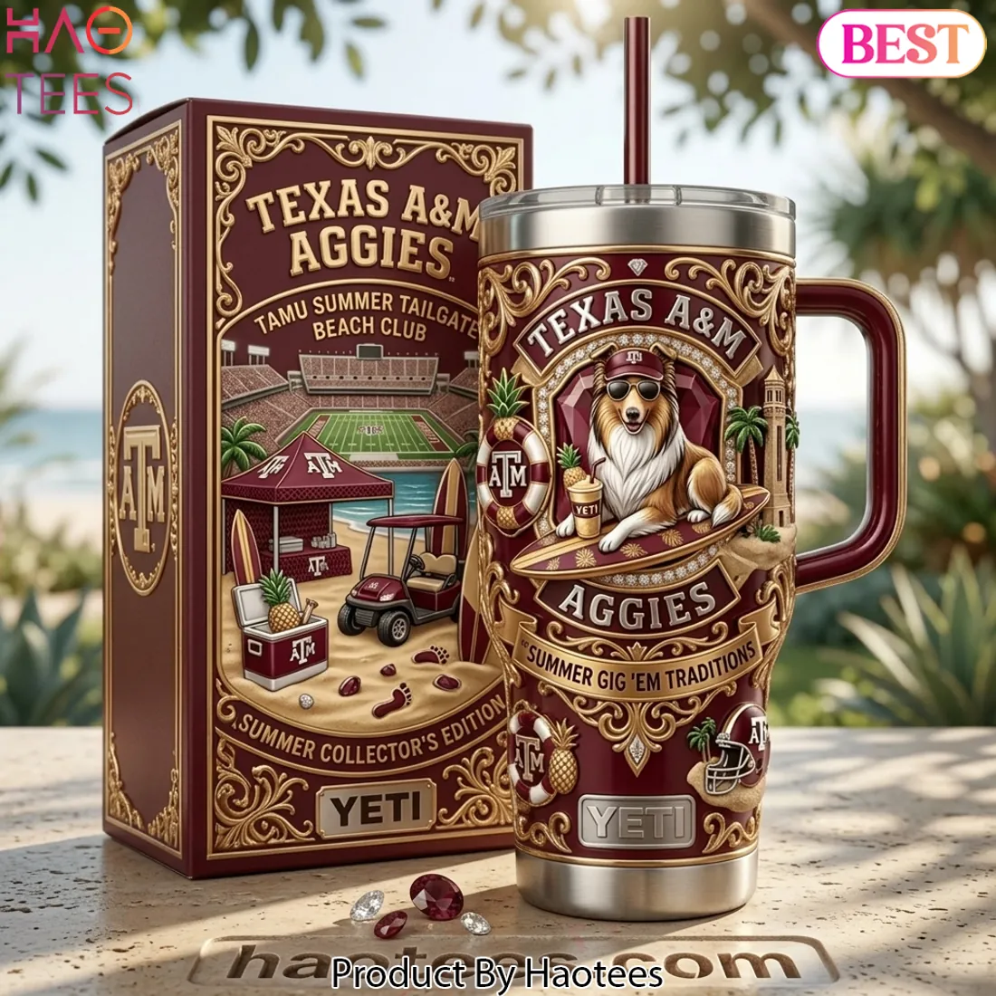 Texas A&M Aggies Summer Collector's Edition YETI 40oz Tumbler with Handle