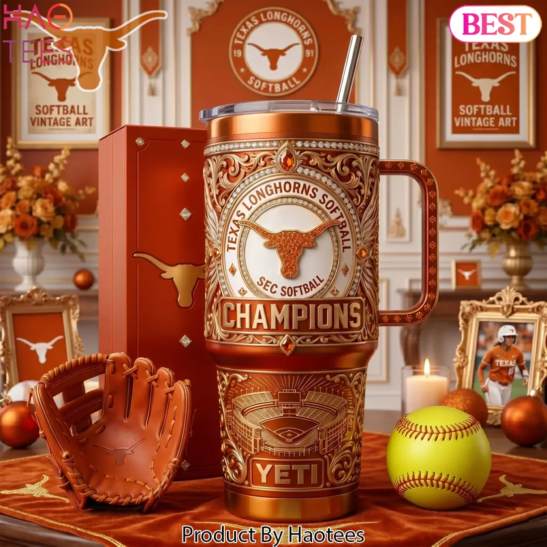 Texas Longhorns SEC Softball Champions Premium Handled Tumbler Texas Longhorns SEC Softball Champions Premium Handled Tumbler