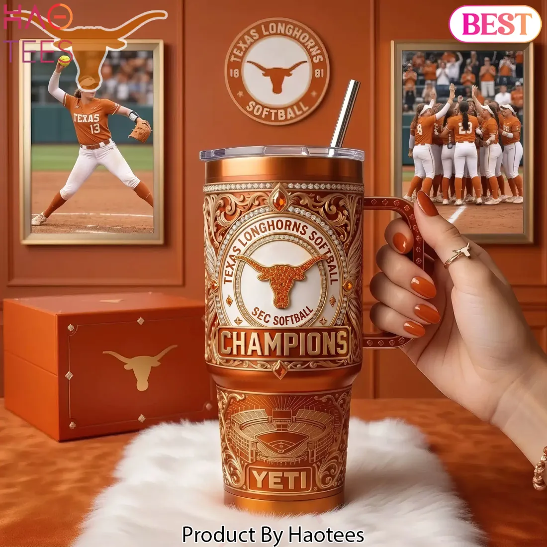 Texas Longhorns SEC Softball Champions Premium Handled Tumbler Texas Longhorns SEC Softball Champions Premium Handled Tumbler