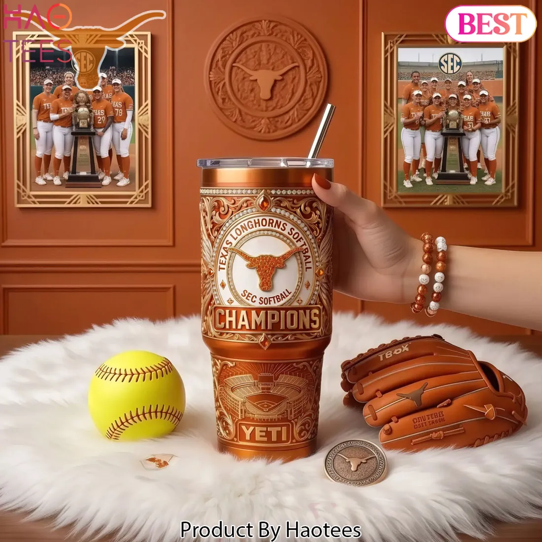 Texas Longhorns SEC Softball Champions Premium Handled Tumbler Texas Longhorns SEC Softball Champions Premium Handled Tumbler
