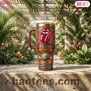 The Rolling Stones Summer Never Stops 40oz Premium Handle Tumbler