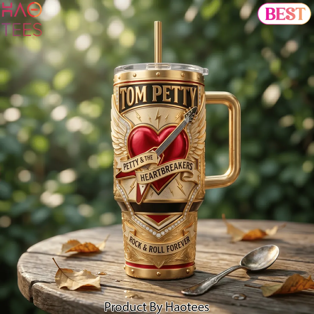 Tom Petty & The Heartbreakers Heartbreak Legacy Gold Premium Tumbler Tom Petty & The Heartbreakers Heartbreak Legacy Gold Premium Tumbler