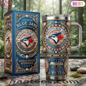 Toronto Blue Jays 1992 1993 World Series YETI-Style 40oz Tumbler