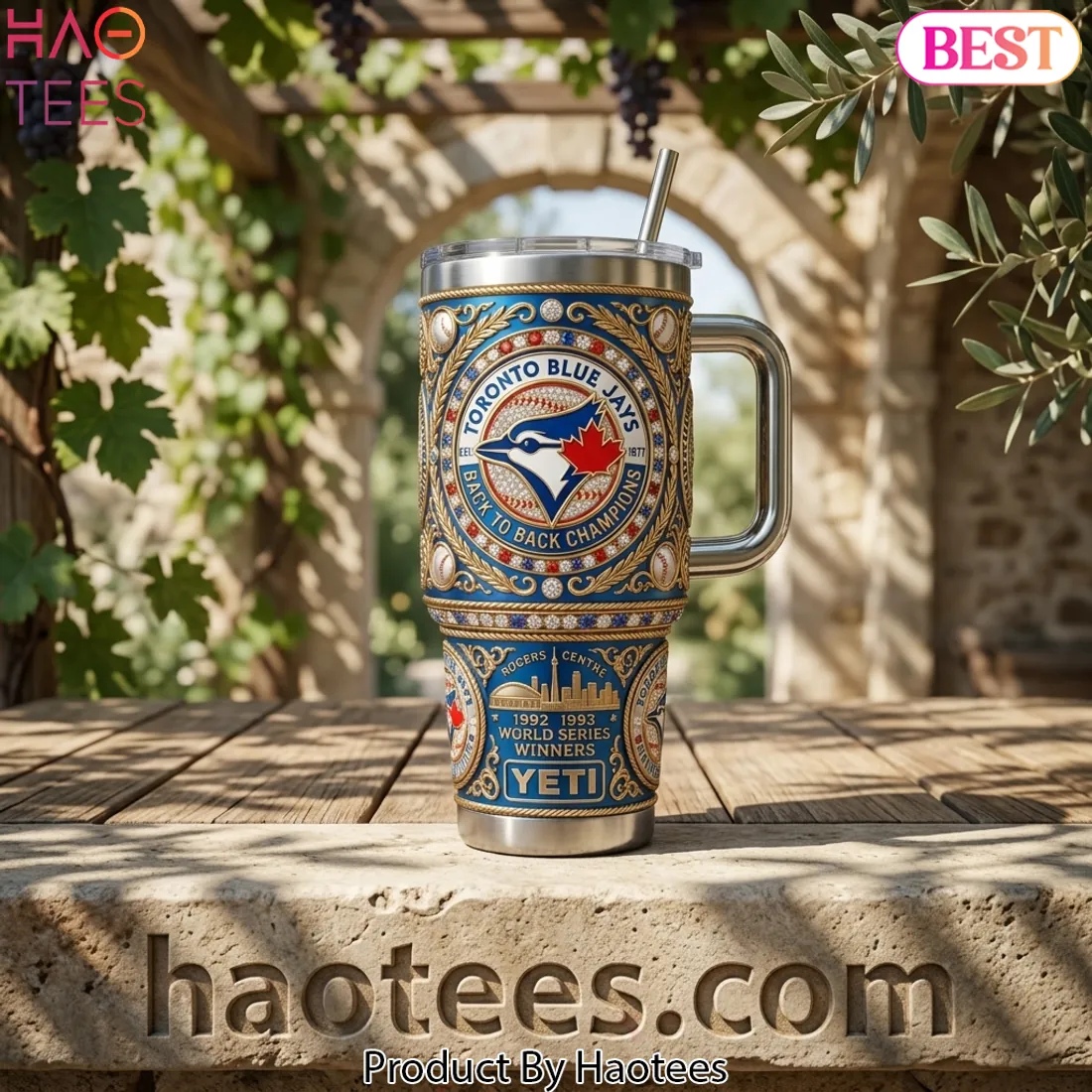 Toronto Blue Jays 1992 1993 World Series YETI-Style 40oz Tumbler