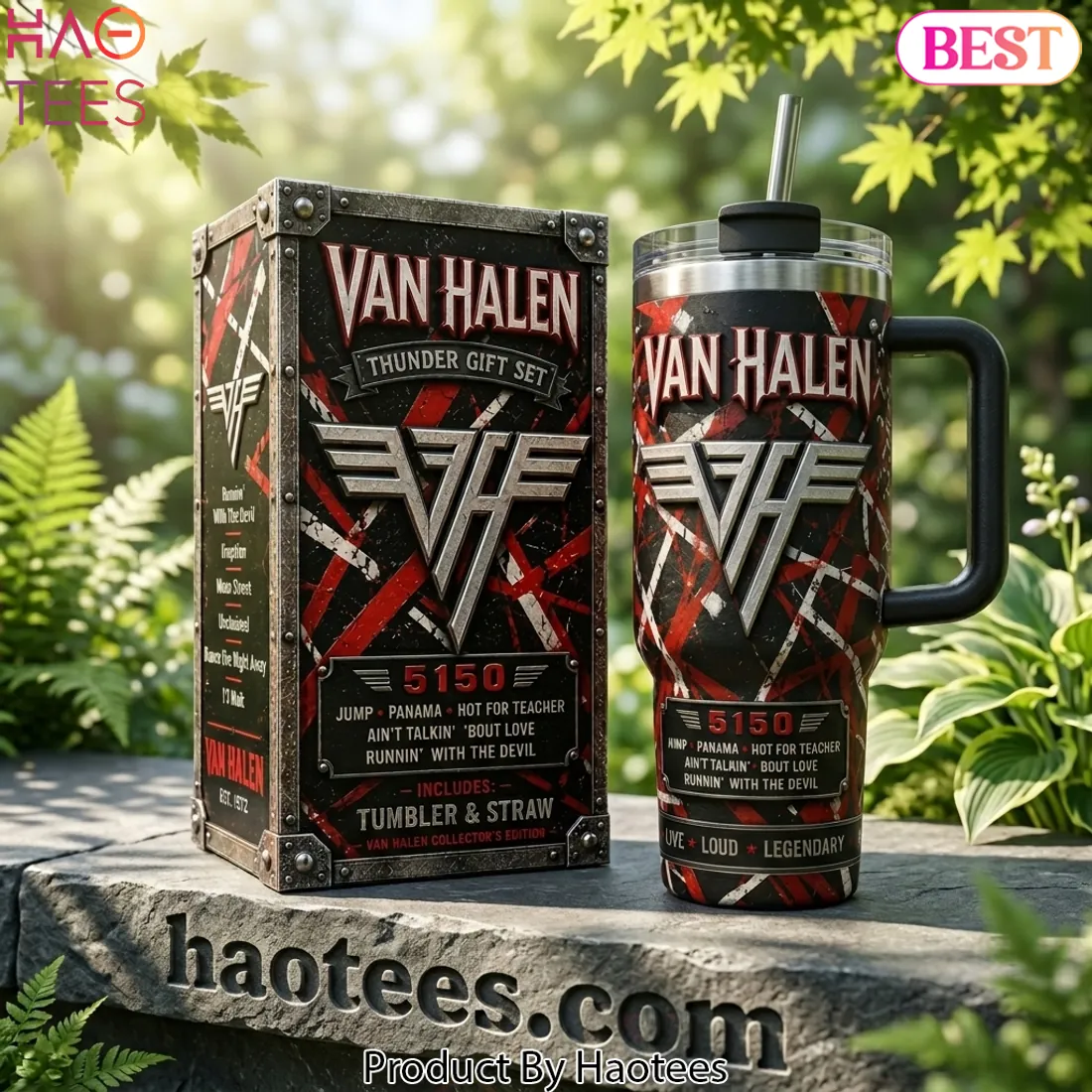 Van Halen 5150 Album Art Design Handled Tumbler