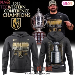 Vegas Golden Knights 2026 Western Conference Champions Commemorative Signature Charcoal Hoodie