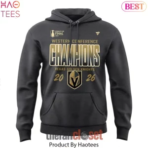 Vegas Golden Knights 2026 Western Conference Champions Commemorative Signature Charcoal Hoodie