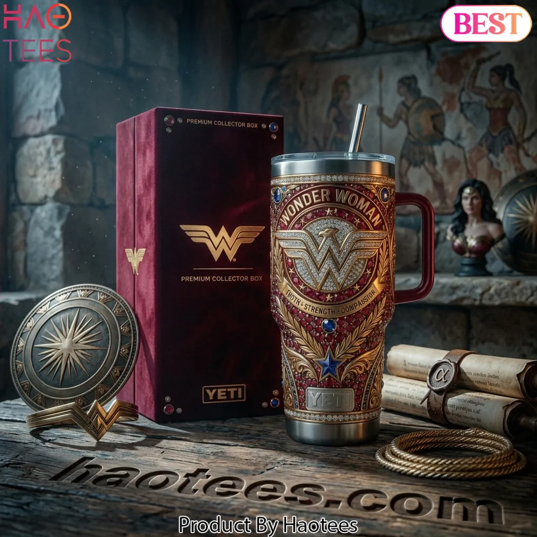 Wonder Woman Premium Collector Box Limited Edition 40oz Stainless Steel Tumbler