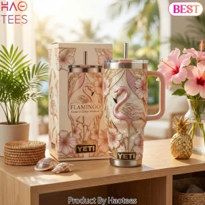 Yeti Flamingo Grace In Every Moment Limited Edition 40oz Tumbler With Handle