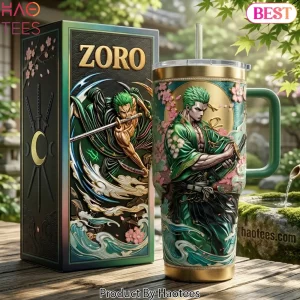 Zoro One Piece Premium 40oz Tumbler With Handle