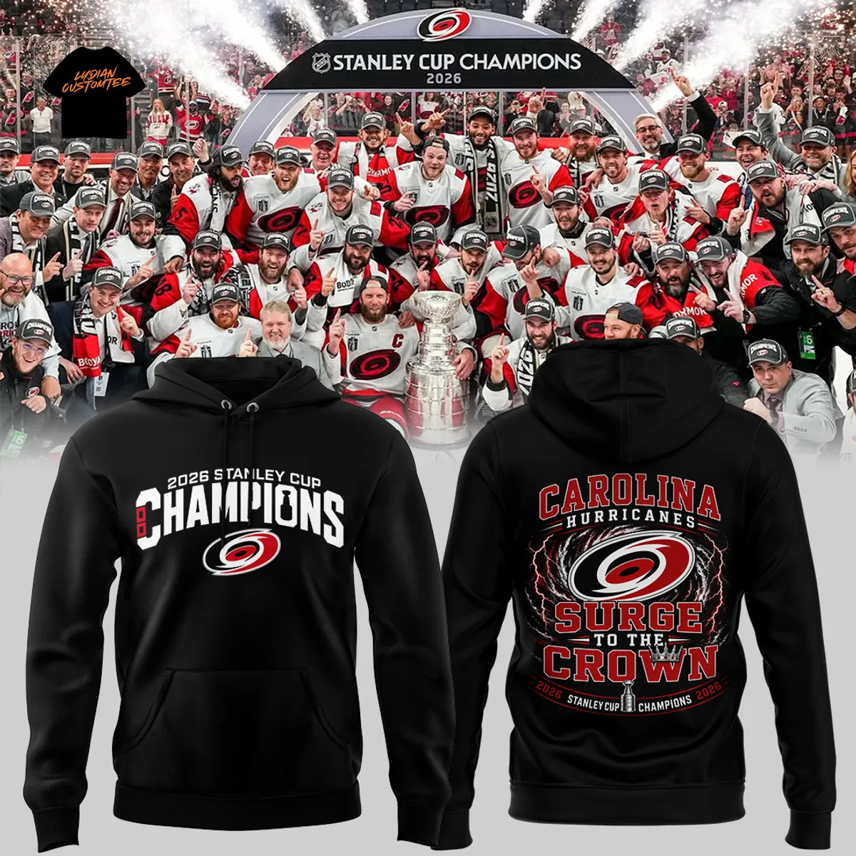 Carolina Hurricanes 2026 Stanley Cup Champions Hoodie Carolina Hurricanes 2026 Stanley Cup Champions Hoodie