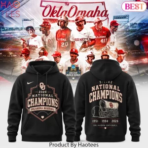 Oklahoma Sooners Baseball 2026 National Champions Commemorative Hoodie