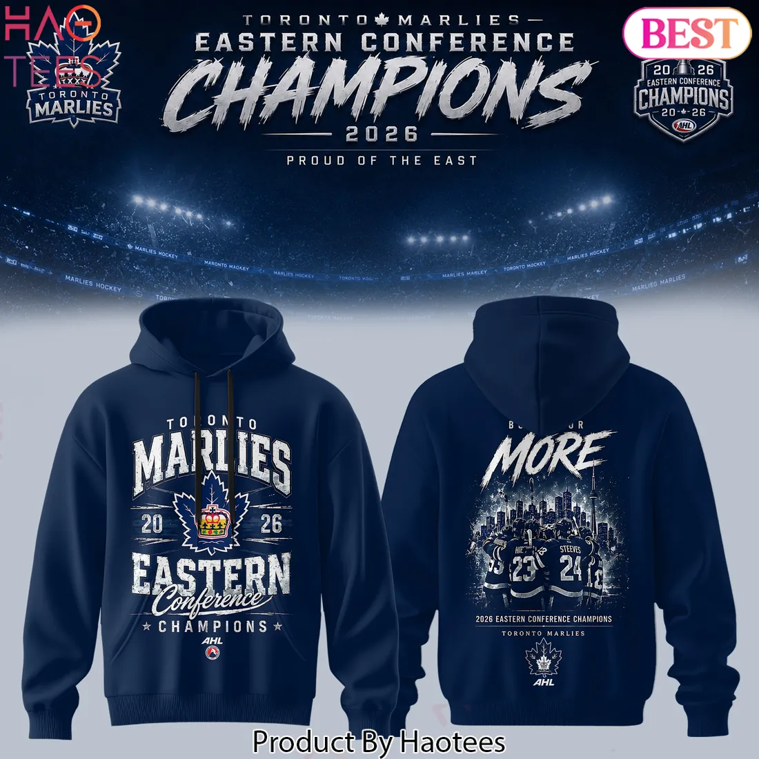 Toronto Marlies 2026 Eastern Conference Champions Commemorative Hoodie Toronto Marlies 2026 Eastern Conference Champions Commemorative Hoodie