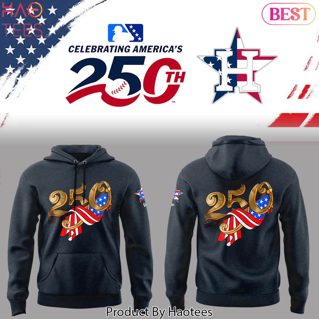 Houston Astros Celebrating America’s 250th Hoodie Houston Astros Celebrating America’s 250th Hoodie
