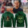 Alexander Zverev Roland Garros Champion 2026 Commemorative Green Hoodie