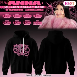 Anna Million Dollar Babe Tour 2026 Black Hoodie