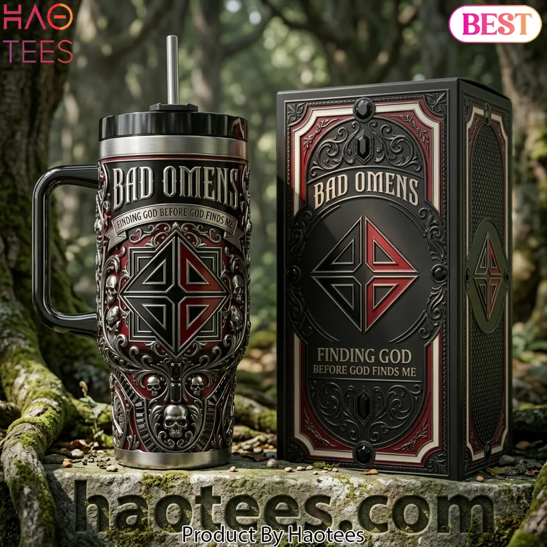 Bad Omens Finding God Before God Finds Me Ornate Tumbler