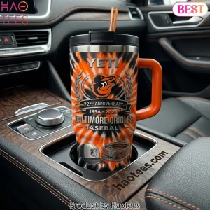 Baltimore Orioles 72nd Anniversary Tie-Dye Stainless Steel Handle Tumbler
