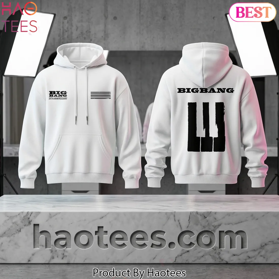 BIGBANG 20th Anniversary 2026 World Tour Commemorative White Hoodie