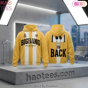 Bigbang 20th Anniversary World Tour Yellow Striped Pullover Hoodie