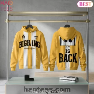 Bigbang 20th Anniversary World Tour Yellow Striped Pullover Hoodie