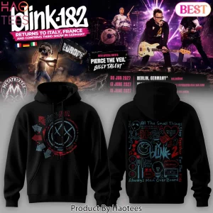 Blink-182 Europe Tour 2027 Concert Graphic Hoodie