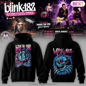 Blink-182 Europe Tour 2027 Pierce The Veil Billy Talent Concert Hoodie