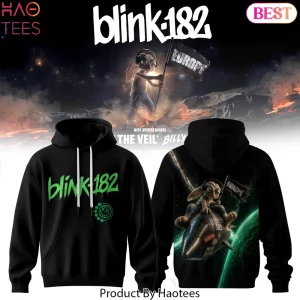 Blink-182 Europe Tour Never Grew Up Bunny Rocket Graphic Hoodie