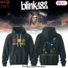 Blink-182 Europe Tour Never Grew Up Bunny Rocket Graphic Hoodie