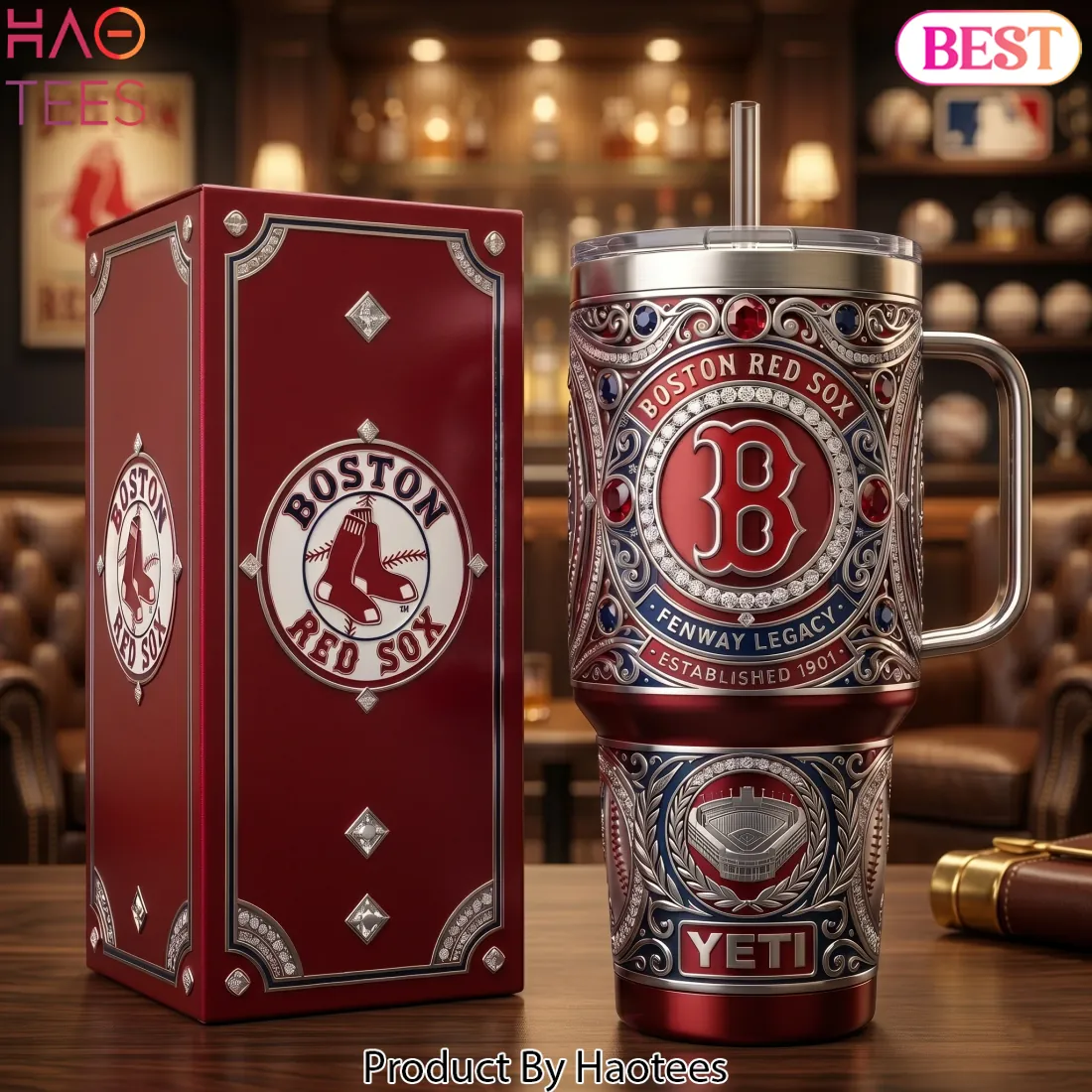 Boston Red Sox Fenway Legacy Established 1901 Luxury 40oz Tumbler with Handle Boston Red Sox Fenway Legacy Established 1901 Luxury 40oz Tumbler with Handle