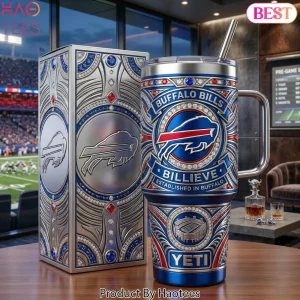 Buffalo Bills Luxury Jeweled 40 oz Yeti Tumbler