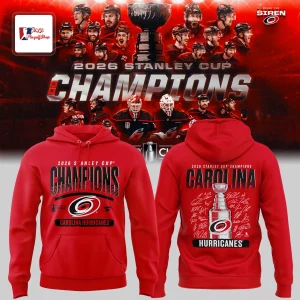 Carolina Hurricanes 2026 Stanley Cup Champions Commemorative Hoodie Carolina Hurricanes 2026 Stanley Cup Champions Commemorative Hoodie