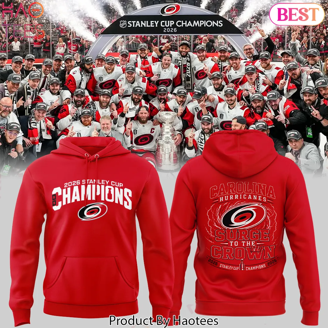 Carolina Hurricanes 2026 Stanley Cup Champions Hoodie Carolina Hurricanes 2026 Stanley Cup Champions Hoodie