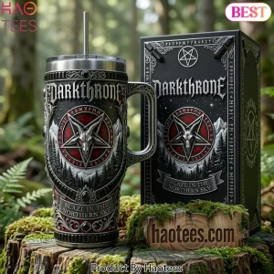 Darkthrone Blaze in the Northern Sky Black Metal Gothic 40oz Tumbler with Lid and Straw