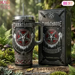 Darkthrone Blaze in the Northern Sky Black Metal Gothic 40oz Tumbler with Lid and Straw