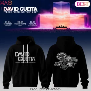 David Guetta French Festivals Tour 2027 Official Fan Hoodie