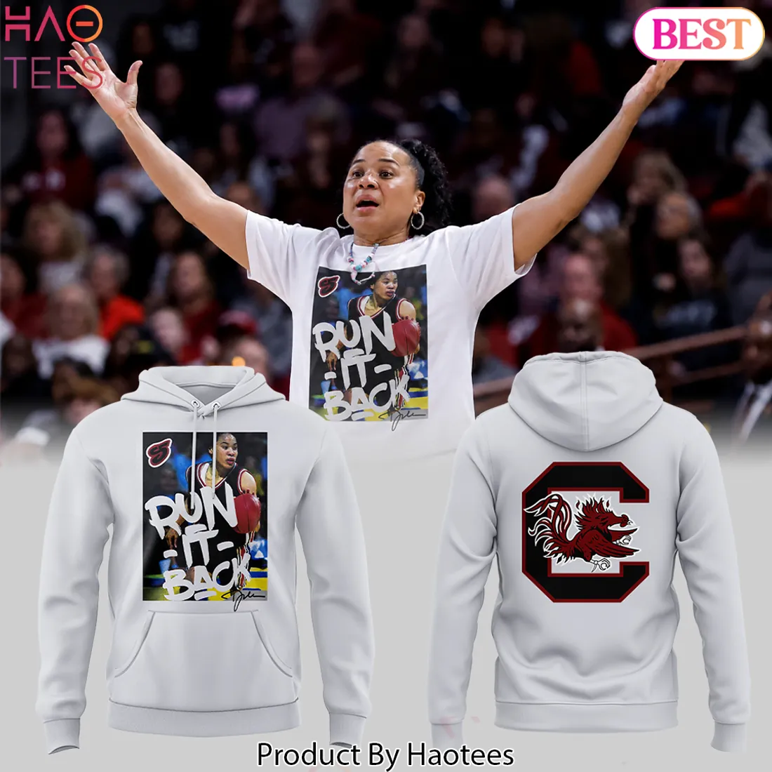Dawn Staley Run It Back South Carolina Gamecocks Basketball Hoodie Dawn Staley Run It Back South Carolina Gamecocks Basketball Hoodie