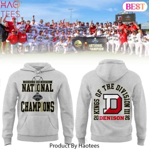 Denison Big Red 2026 NCAA Division III Baseball National Champions Pullover Hoodie