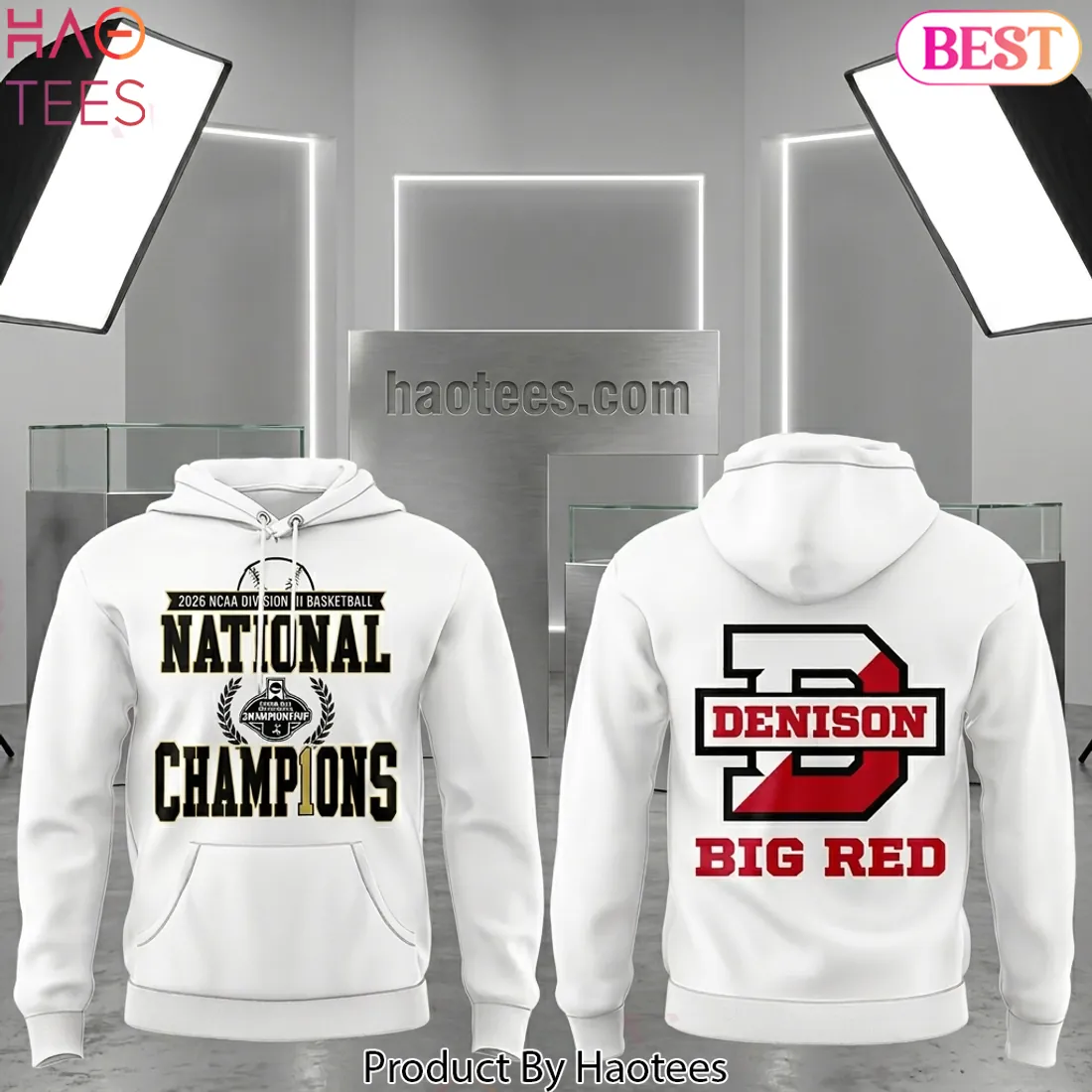 Denison Big Red 2026 NCAA Division III National Champions Commemorative Hoodie Denison Big Red 2026 NCAA Division III National Champions Commemorative Hoodie