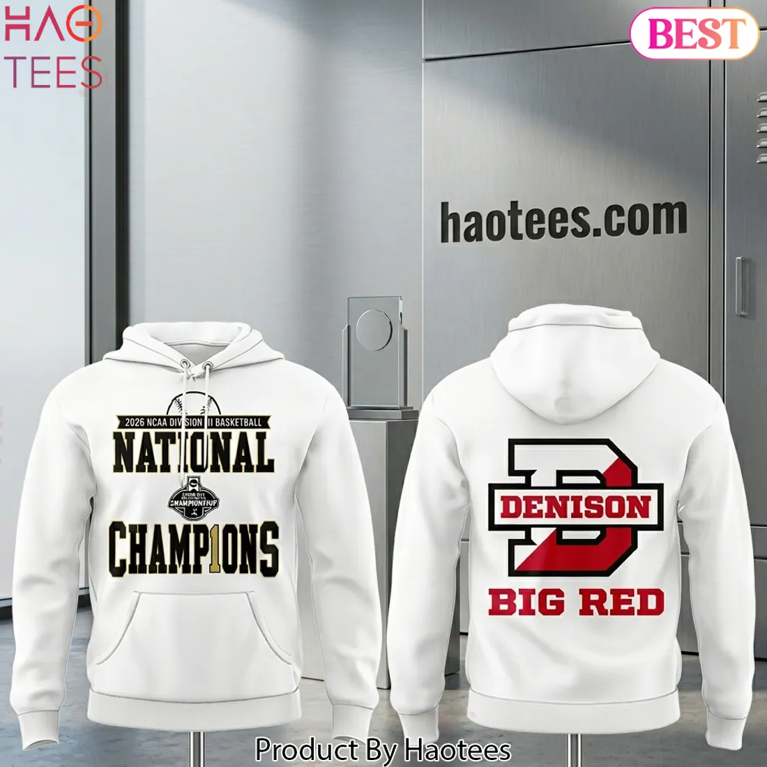 Denison Big Red 2026 NCAA Division III National Champions Commemorative Hoodie Denison Big Red 2026 NCAA Division III National Champions Commemorative Hoodie