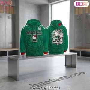 Hello Kitty Mexico Soccer Fan Graphic Print Hoodie