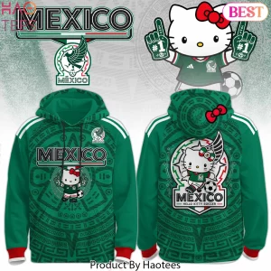 Hello Kitty Mexico Soccer Fan Graphic Print Hoodie