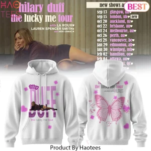 Hilary Duff The Lucky Me Tour Butterfly Graphic Hoodie