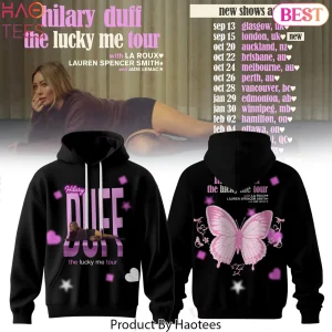 Hilary Duff The Lucky Me Tour Official Black Hoodie