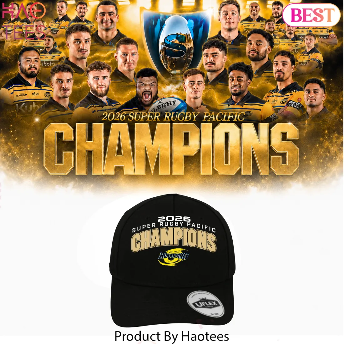 Hurricanes 2026 Super Rugby Pacific Champions Commemorative Hoodie Hurricanes 2026 Super Rugby Pacific Champions Commemorative Hoodie