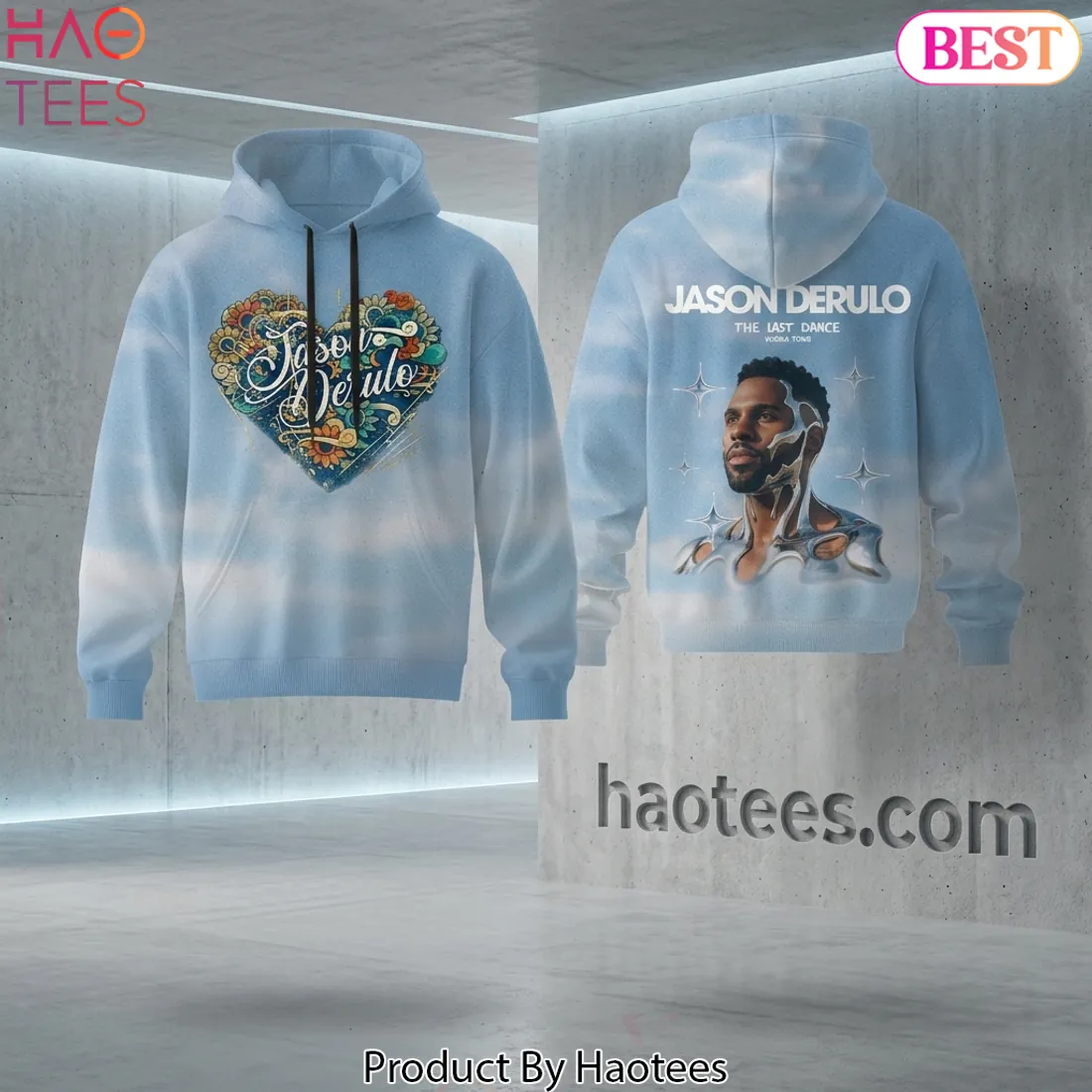 Jason Derulo The Last Dance World Tour 2026 Sky Blue Hoodie
