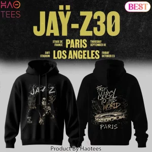 Jay-Z 30 From Marcy To The World Paris Concert Graphic Hoodie