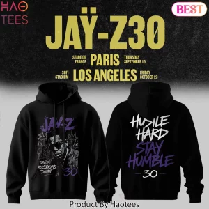 Jay-Z 30 Paris Los Angeles Tour Commemorative Graphic Hoodie