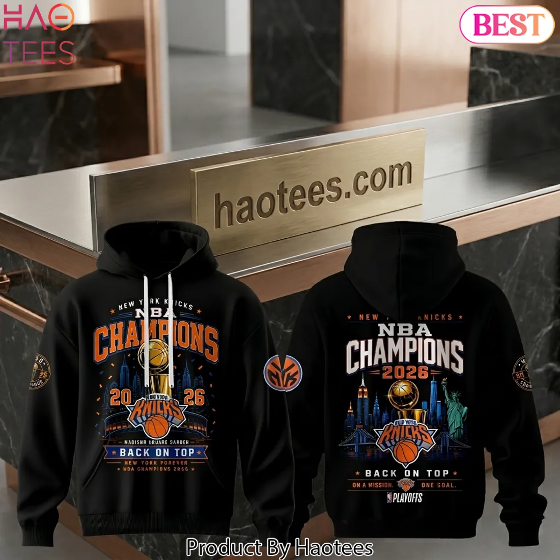 New York Knicks 2026 NBA Champions Back on Top Pullover Hoodie